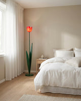 Tularia Tulip Floor Curated Iron & Glass Floor L – illuminated warm ambiance setting