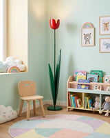 Tularia Tulip Floor Curated Iron & Glass Floor L – side angled contour profile
