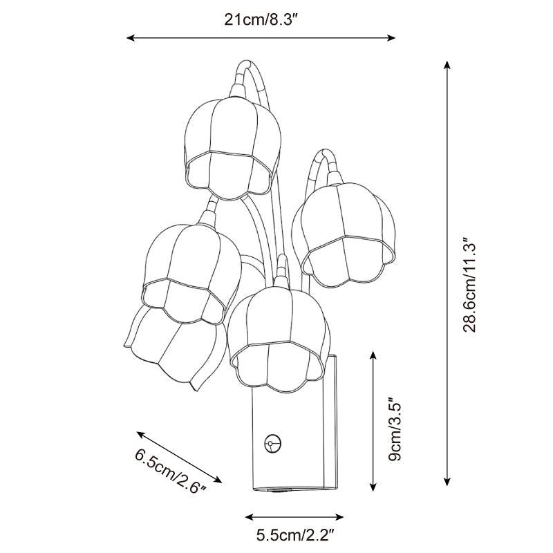 Tulivelle Curated Optical Acrylic Wall Sconce – macro detail view