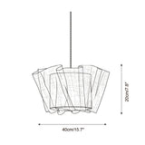 Tullora Curated Iron & Glass Pendant Light – macro detail view