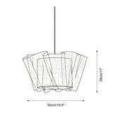 Tullora Curated Iron & Glass Pendant Light – illuminated warm ambiance setting