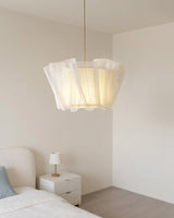 Tullora Curated Iron & Glass Pendant Light – side angled contour profile