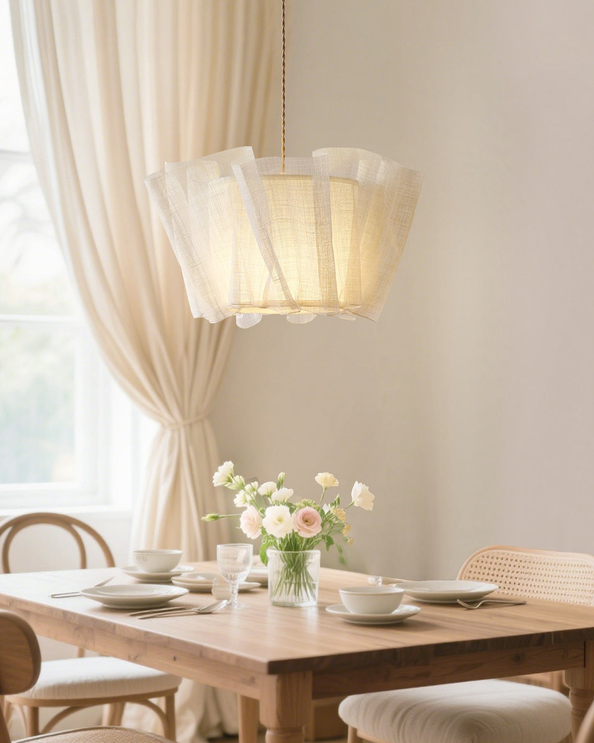 Tullora Curated Iron & Glass Pendant Light – macro detail view #1