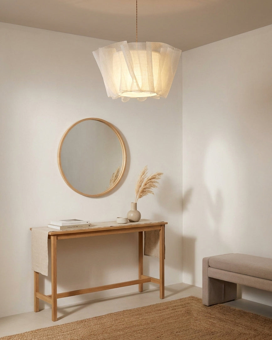 Tullora Curated Iron & Glass Pendant Light – spatial dining room perspective