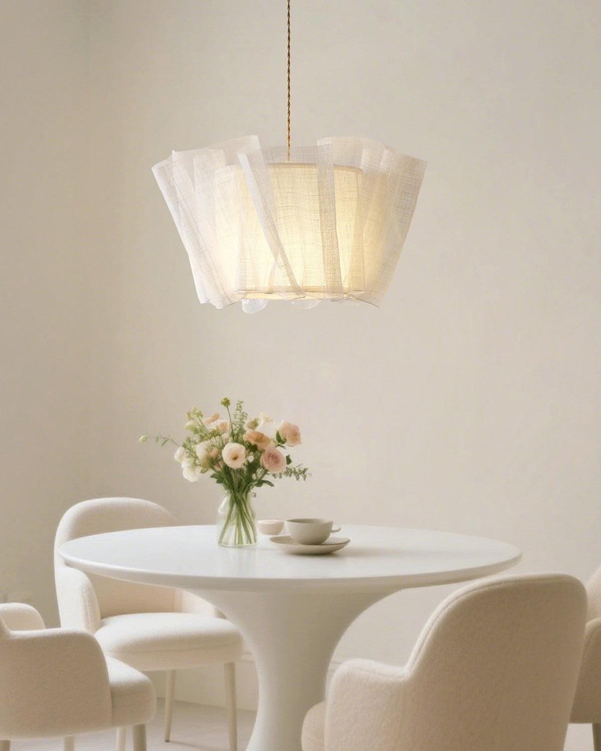 Tullora Curated Iron & Glass Pendant Light – dimensional scale reference