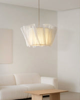 Tullora Curated Iron & Glass Pendant Light – full fixture elevation view