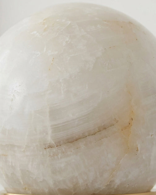 Tupelo Alabaster Curated Alabaster Wall Sconce – full fixture elevation view