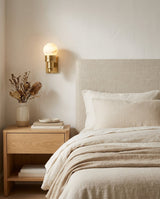 Alabaster craftsmanship detail on Tupelo Alabaster Curated Alabaster Wall Sconce