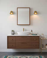 Twilight Pin Curated Iron & Glass Wall Sconce installed in residential dining space