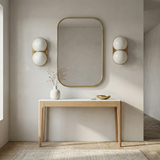 Twinwave Curated Mouth-Blown Frosted Glass Wall – side angled contour profile