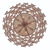 Uroko Curated Mouth-Blown Frosted Glass Chandeli – macro detail view #1
