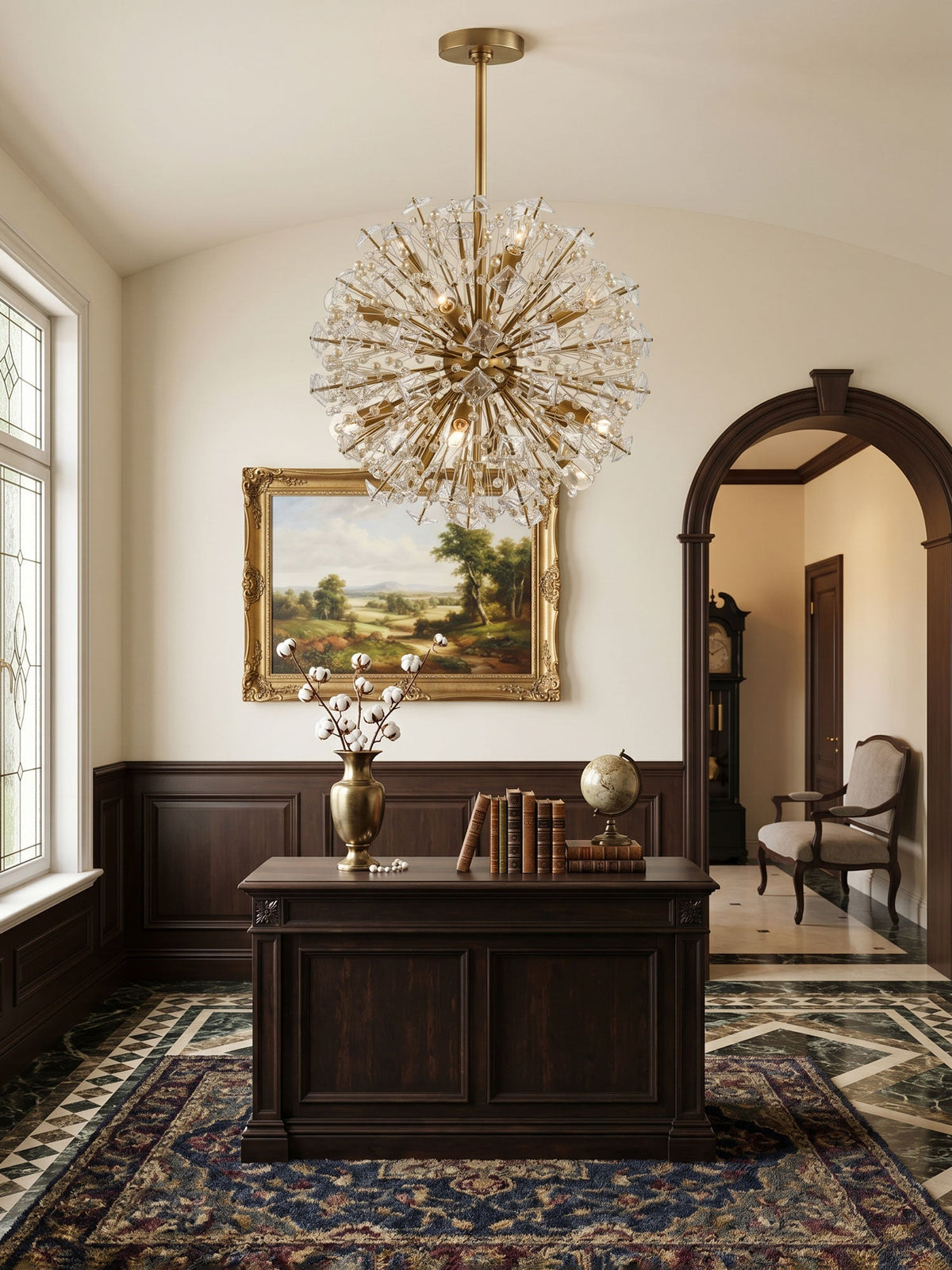 K9 Bohemian Crystal craftsmanship detail on Dickinson Curated K9 Bohemian Crystal Chandelier