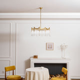Vacarro Curated Mouth-Blown Frosted Glass Chande – full fixture elevation view