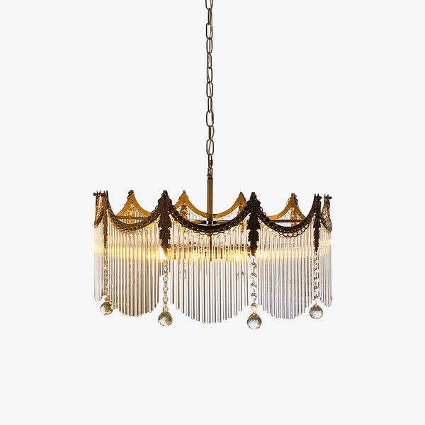 Vacarro Curated Mouth-Blown Frosted Glass Chande