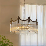 Vacarro Curated Mouth-Blown Frosted Glass Chande installed in residential dining space