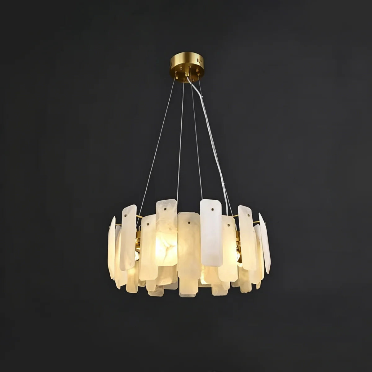 Spanish Alabaster Chandelier View 14 | Vakker Alabaster Halo Chandelier | JINSHE | JINSHE