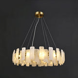 Spanish Alabaster Chandelier View 16 | Vakker Alabaster Halo Chandelier | JINSHE | JINSHE