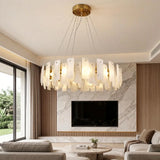 Spanish Alabaster Chandelier View 4 | Vakker Alabaster Halo Chandelier | JINSHE | JINSHE