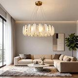 Spanish Alabaster Chandelier View 6 | Vakker Alabaster Halo Chandelier | JINSHE | JINSHE