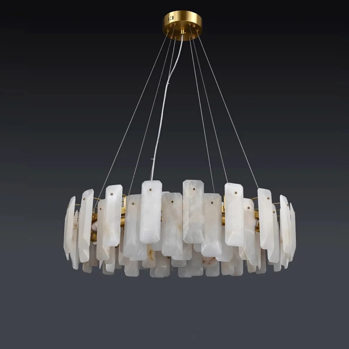 Spanish Alabaster Chandelier View 9 | Vakker Alabaster Halo Chandelier | JINSHE | JINSHE