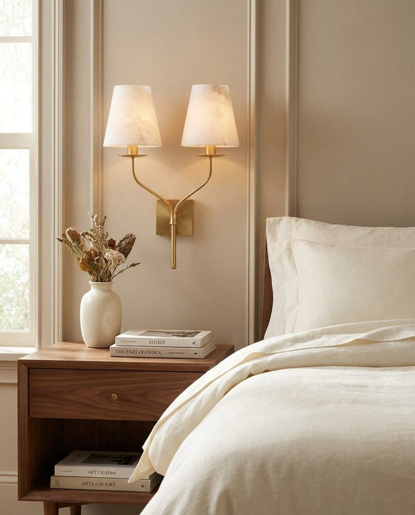 Valenora Alabaster Curated Alabaster Wall Sconce