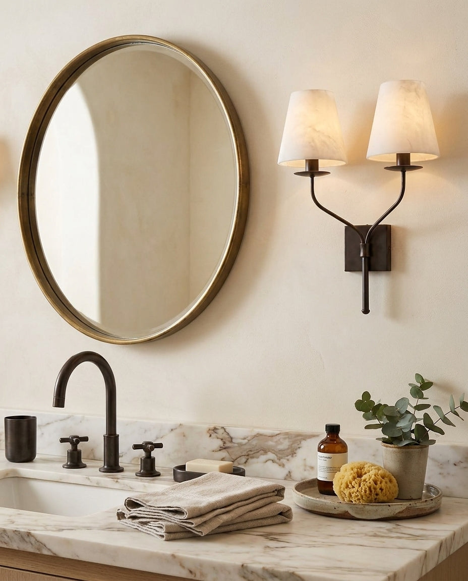 Valenora Alabaster Curated Alabaster Wall Sconce – architectural ceiling profile