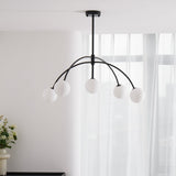 Valentina Arc Curated Mouth-Blown Frosted Glass – unlit natural material contrast