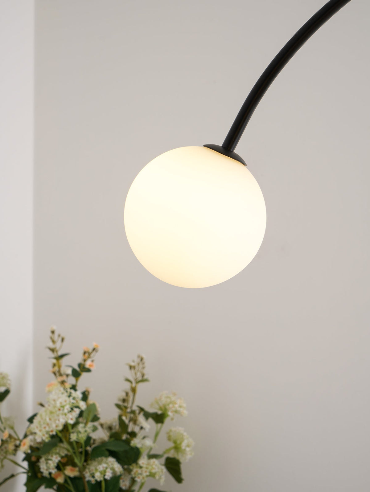Valentina Arc Curated Mouth-Blown Frosted Glass – dimensional scale reference