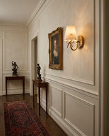 Valerine Sculpted Alabaster Table Lamp installed in residential dining space