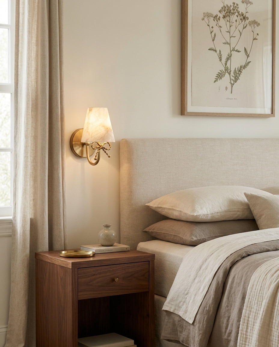 Alabaster craftsmanship detail on Valerine Sculpted Alabaster Table Lamp