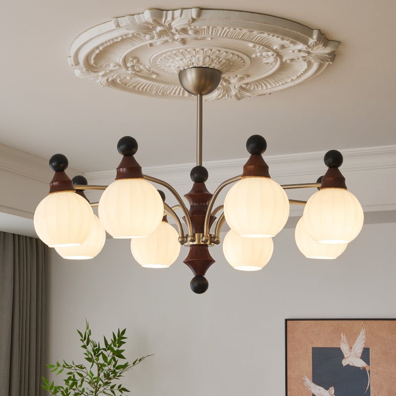 Valerio Curated Mouth-Blown Frosted Glass Chande – architectural ceiling profile