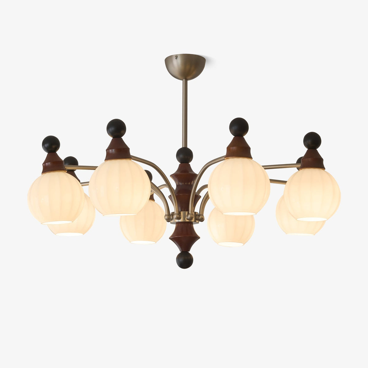 Valerio Curated Mouth-Blown Frosted Glass Chande – Mouth-Blown Frosted Glass Chandelier