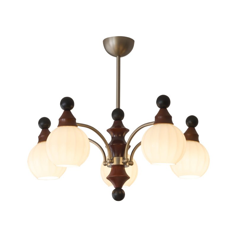 Valerio Curated Mouth-Blown Frosted Glass Chande – architectural ceiling profile #1