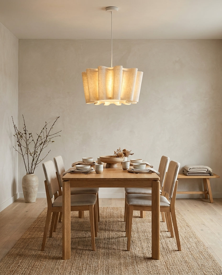 Valerisse Curated Iron & Glass Pendant Light – architectural ceiling profile