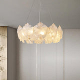 Valery Curated Mouth-Blown Frosted Glass Chandel – structural canopy joint detail