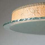 Valnero Curated Mouth-Blown Frosted Glass Flush – full fixture elevation view