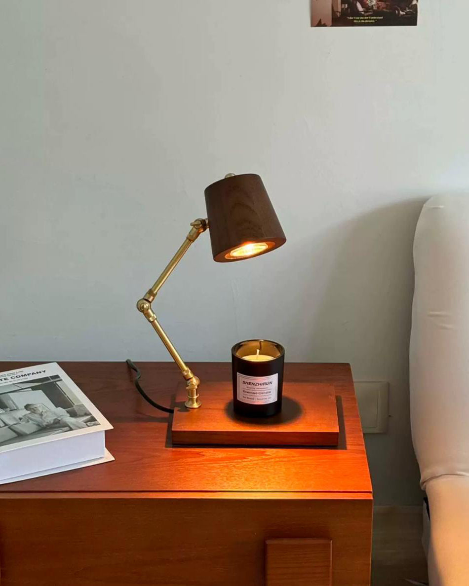 Valtoren Candle Warmer Curated Iron & Glass Tabl – handcrafted surface texture