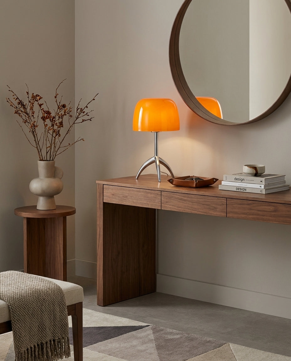 Vareon Curated Mouth-Blown Frosted Glass Table L – architectural ceiling profile