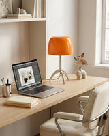 Vareon Curated Mouth-Blown Frosted Glass Table L – dimensional scale reference