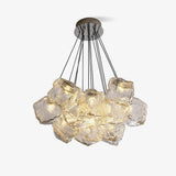 Vasare Curated Mouth-Blown Frosted Glass Chandel – handcrafted surface texture
