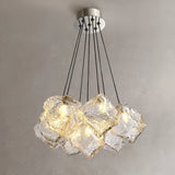 Vasare Curated Mouth-Blown Frosted Glass Chandel – 7 heads ∅ 13.8 x H 59 finish configuration