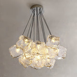 Vasare Curated Mouth-Blown Frosted Glass Chandel – 19 heads ∅ 27.6 x H 59 finish configuration