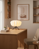 Veilo Curated Iron & Glass Table Lamp – dimensional scale reference