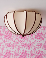 Velisse Curated Iron & Glass Flush Mount Ceiling installed in residential dining space