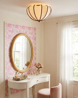 Iron & Glass craftsmanship detail on Velisse Curated Iron & Glass Flush Mount Ceiling