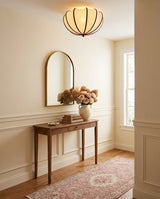 Velisse Curated Iron & Glass Flush Mount Ceiling – dimensional scale reference