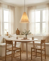 Vellmont Curated Finished Iron Pendant Light – unlit natural material contrast