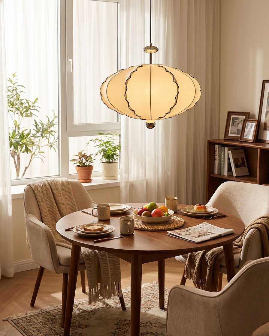 Iron & Glass craftsmanship detail on Velmira Curated Iron & Glass Pendant Light