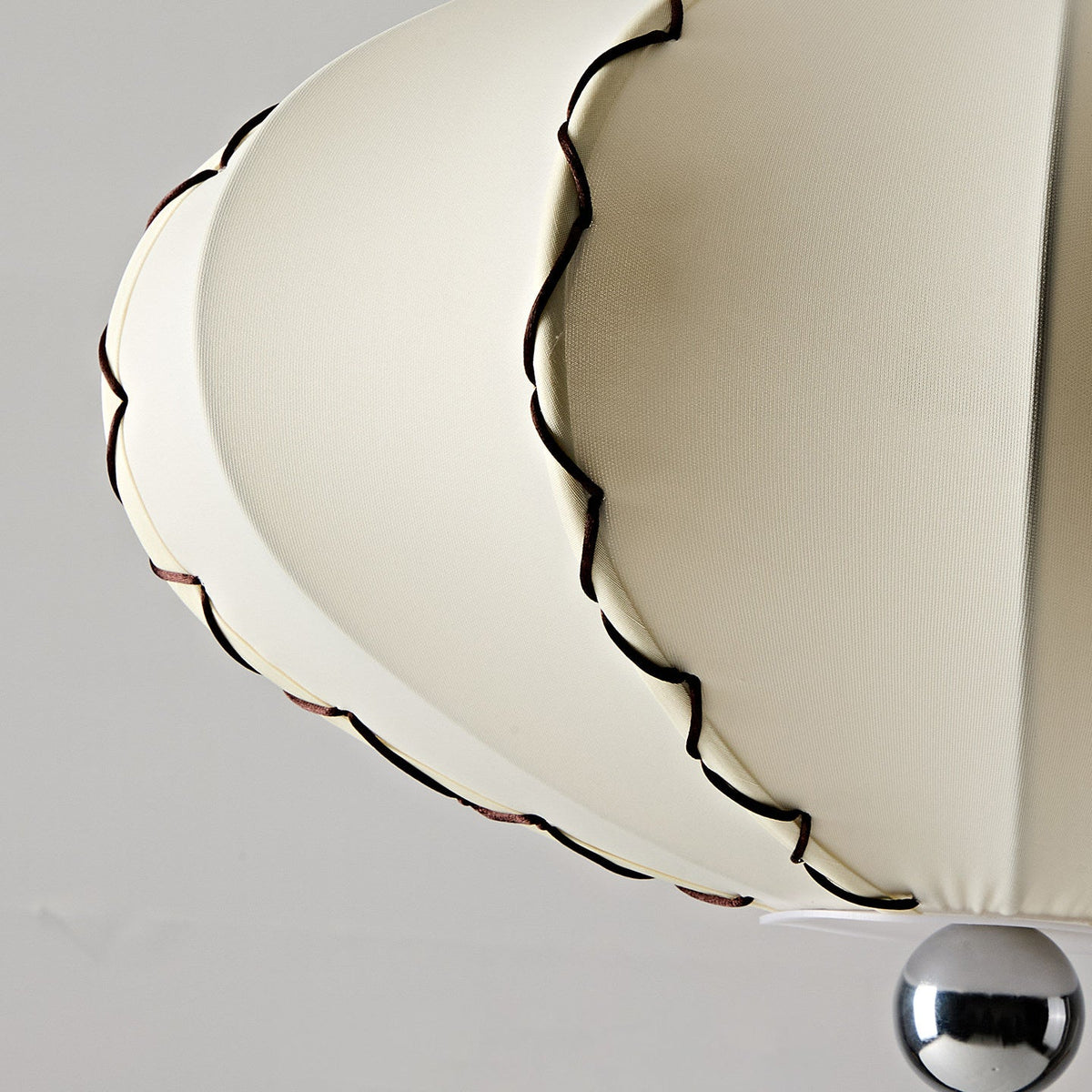 Velmira Curated Iron & Glass Pendant Light – side angled contour profile