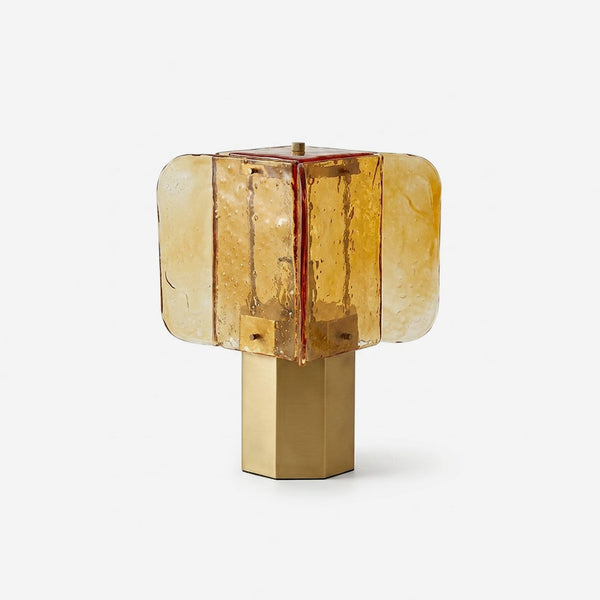 Veloura Curated Amber Art Glass Table Lamp